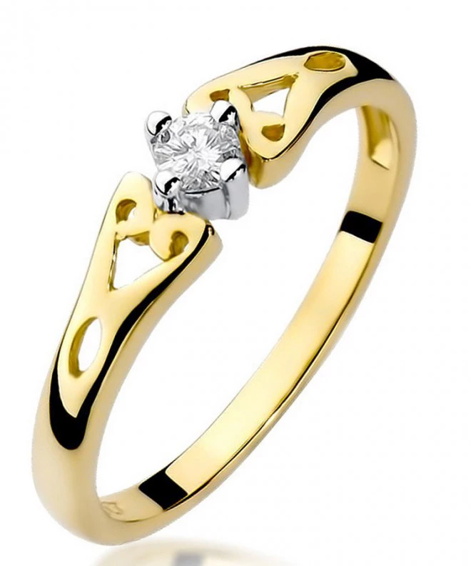 Prsten Bonore - Zlato 585 - Diamant 0,1 Ct 82069