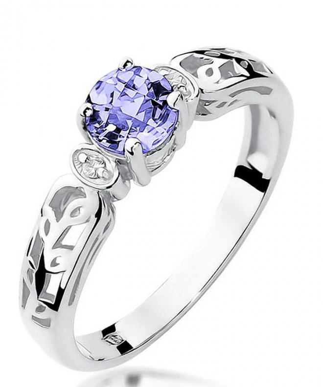 Prsten Bonore - Bílé Zlato 585 - Tanzanit 0,5 ct 125463