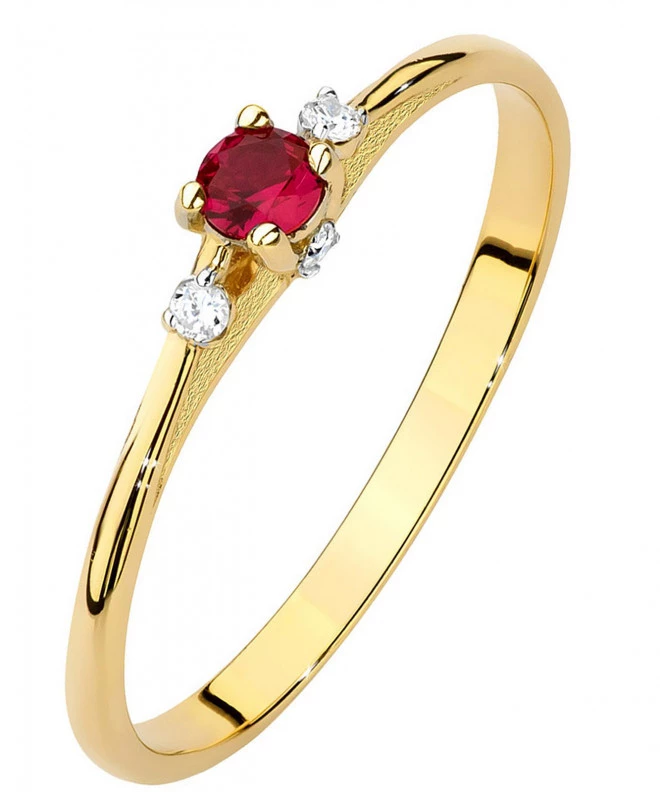 Prsten Bonore - Zlato 585 - Rubín 0,15 Ct 94414
