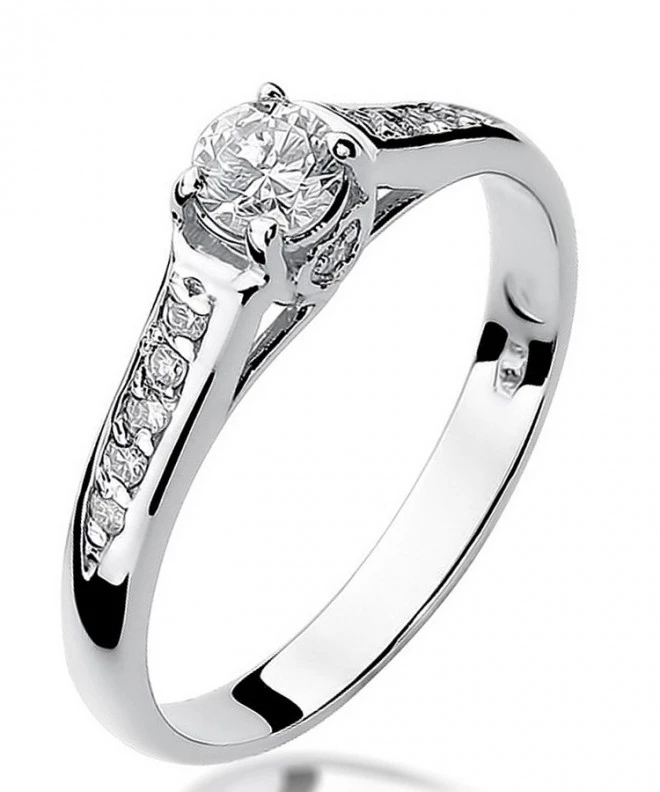 Prsten Bonore - Bílé Zlato 585 - Diamant 0,23 Ct 115124