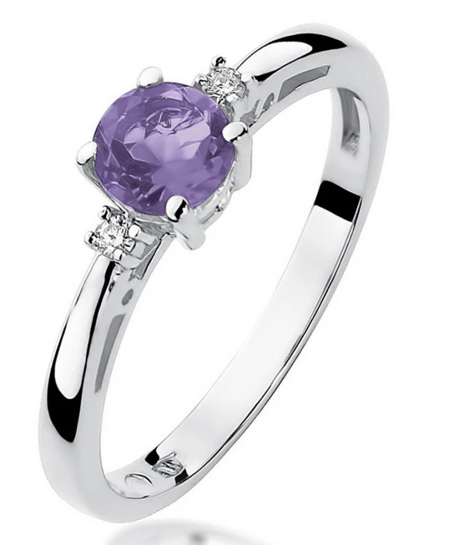Prsten Bonore - Bílé Zlato 585 - Ametyst 0,5 Ct 105798
