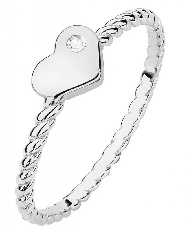 Prsten Bonore - Bílé Zlato 585 - Diamant 0,03 Ct 106809