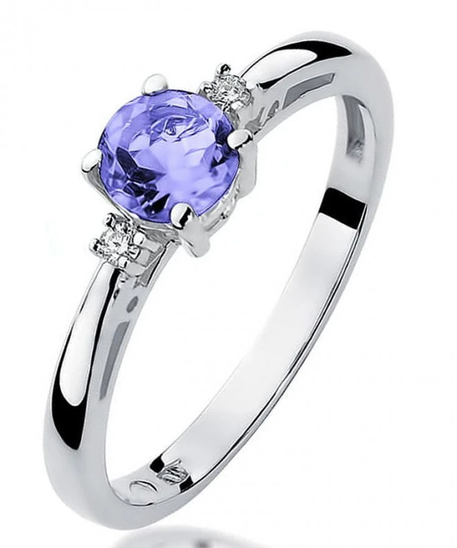 Prsten Bonore - Bílé Zlato 585 - Tanzanit 0,5 ct 125462