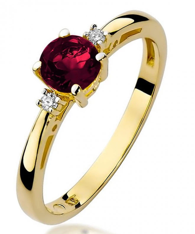 Prsten Bonore - Zlato 585 - Granát 0,5 Ct 93400