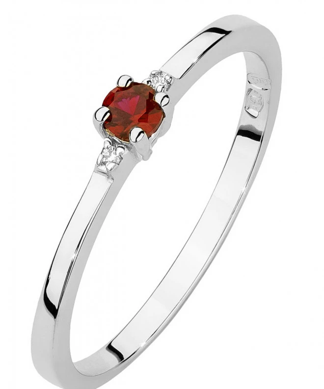 Prsten Bonore - Bílé Zlato 585 - Rubín 0,15 Ct 120339