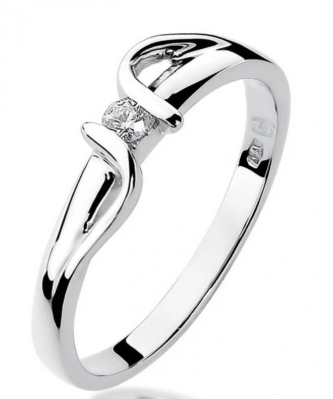 Prsten Bonore - Bílé Zlato 585 - Diamant 0,05 Ct 106815