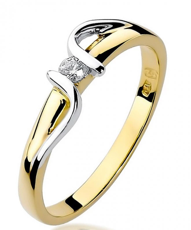 Prsten Bonore - Zlato 585 - Diamant 0,05 Ct 81036