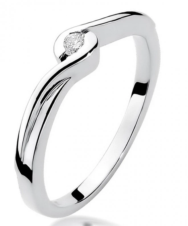 Prsten Bonore - Bílé Zlato 585 - Diamant 0,05 Ct 106816