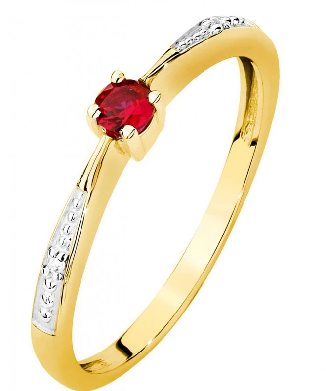 Prsten Bonore - Zlato 585 - Rubín 0,15 Ct 94418