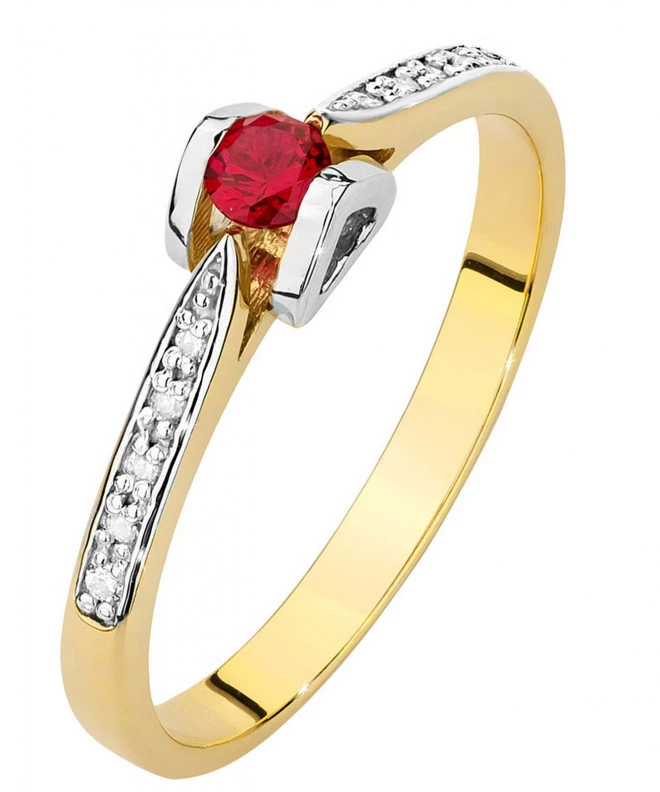 Prsten Bonore - Zlato 585 - Rubín 0,15 Ct 94420