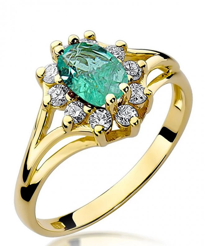 Prsten Bonore - Zlato 585 - Smaragd 0,8 Ct 98515