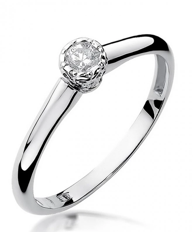 Prsten Bonore - Bílé Zlato 585 - Diamant 0,13 Ct 110921