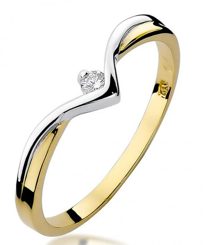 Prsten Bonore - Zlato 585 - Diamant 0,04 Ct 81040
