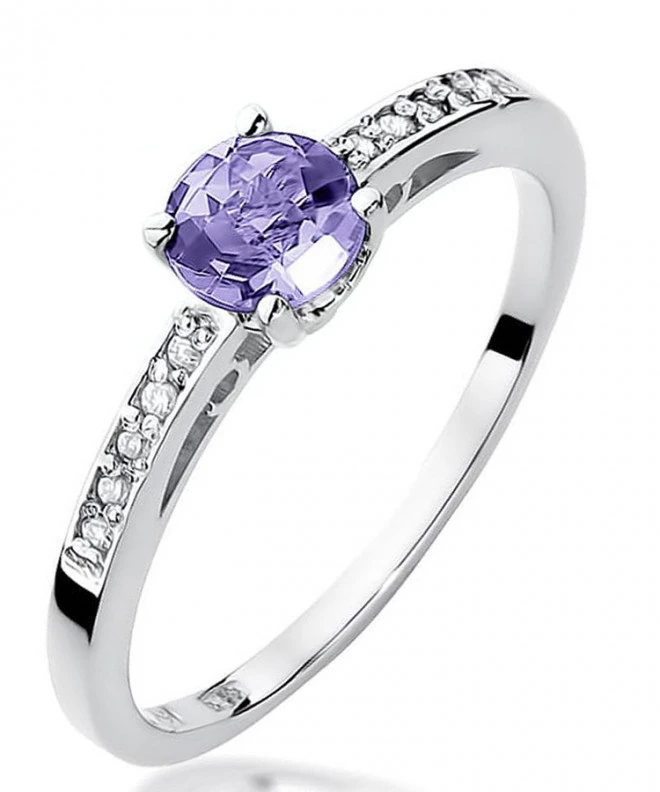 Prsten Bonore - Bílé Zlato 585 - Tanzanit 0,5 ct 125469