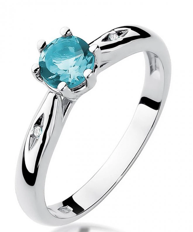 Prsten Bonore - Bílé Zlato 585 - Topaz 0,5 ct 127590