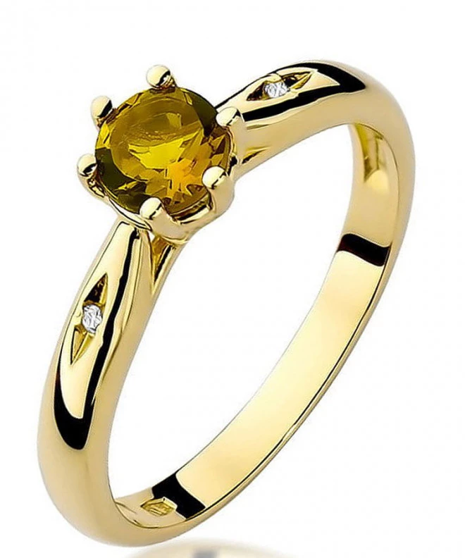 Prsten Bonore - Zlato 585 - Citrín 0,5 Ct 93369