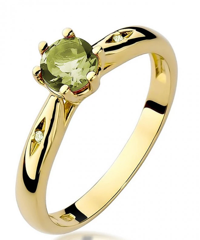Prsten Bonore - Zlato 585 - Olivín 0,6 Ct 94405