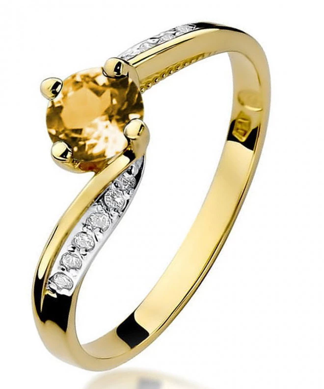 Prsten Bonore - Zlato 585 - Citrín 0,6 Ct 93372