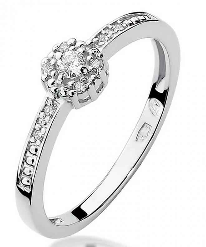 Prsten Bonore - Bílé Zlato 585 - Diamant 0,02 Ct 107863