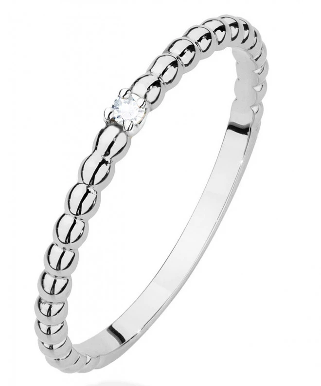 Prsten Bonore - Bílé Zlato 585 - Diamant 0,02 Ct 106807