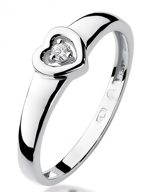 Prsten Bonore - Bílé Zlato 585 - Diamant 0,04 Ct 106812