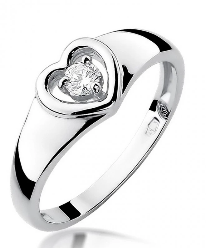 Prsten Bonore - Bílé Zlato 585 - Diamant 0,1 Ct 107845