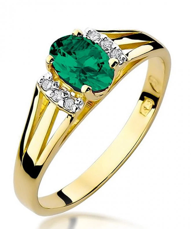 Prsten Bonore - Zlato 585 - Smaragd 0,4 Ct 98511