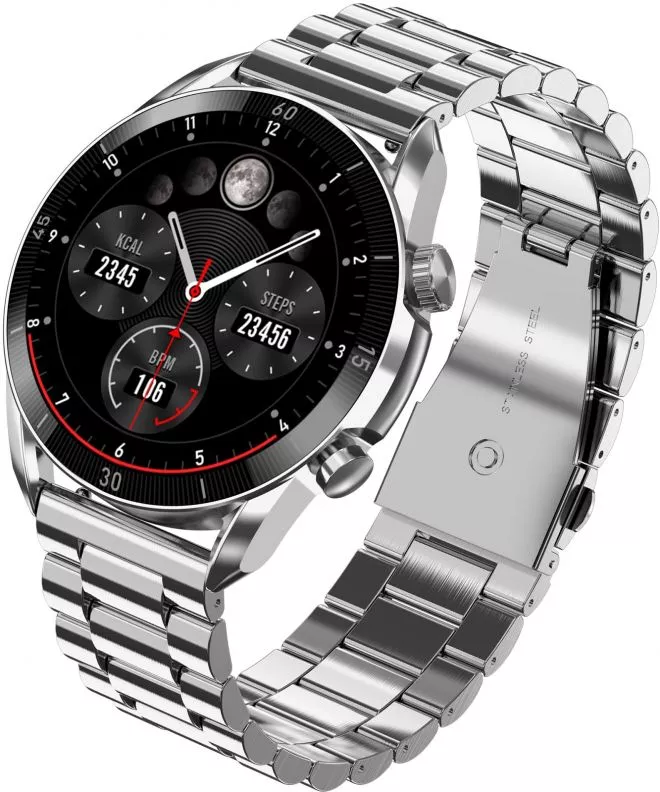 Pánské chytré hodinky Garett V10 Silver Steel 5904238485606