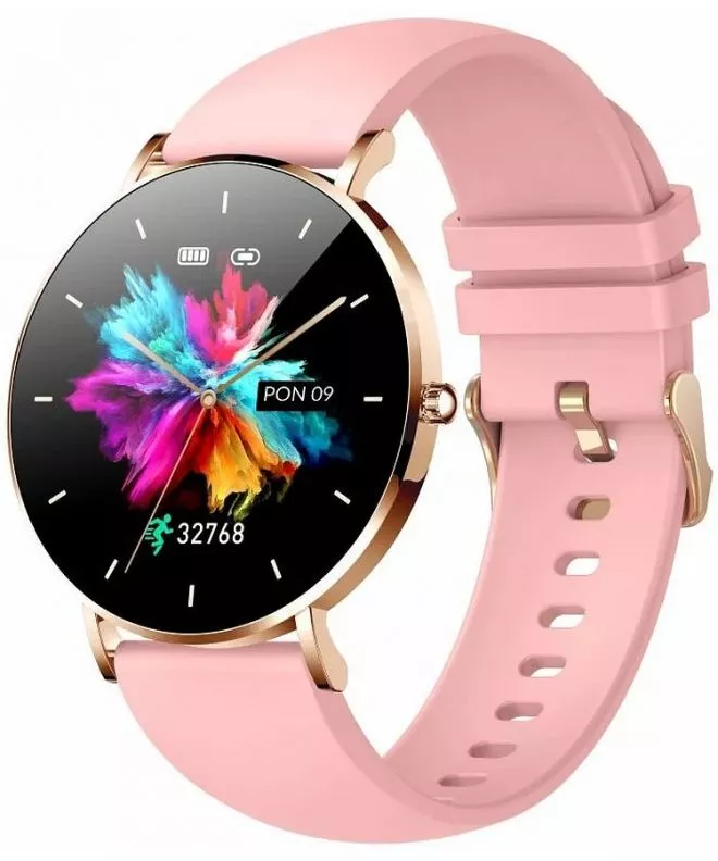 Dámské chytré hodinky Manta Alexa Růžový SET SWU501PK