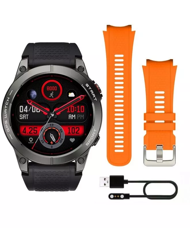 Chytré hodinky unisex Manta Activ X GPS Black SET SWA001BK