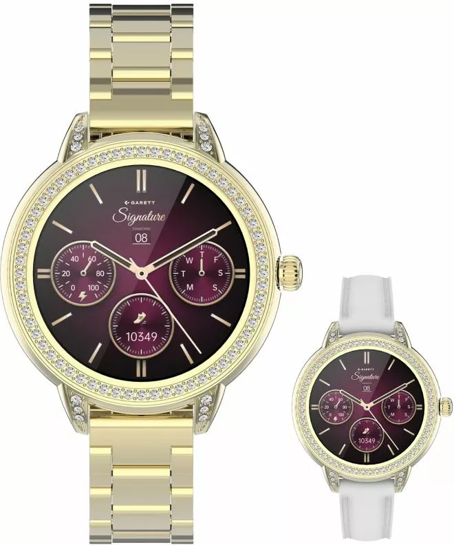 Chytré Hodinky dámské Garett Signature Stella Gold Solid SET 5904238485095