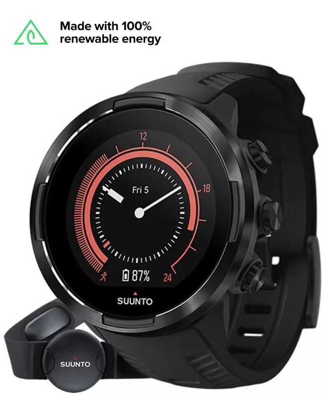 Pánské chytré hodinky Suunto 9 Baro Black Wrist HR GPS + pas HR SS050089000 SS050089000