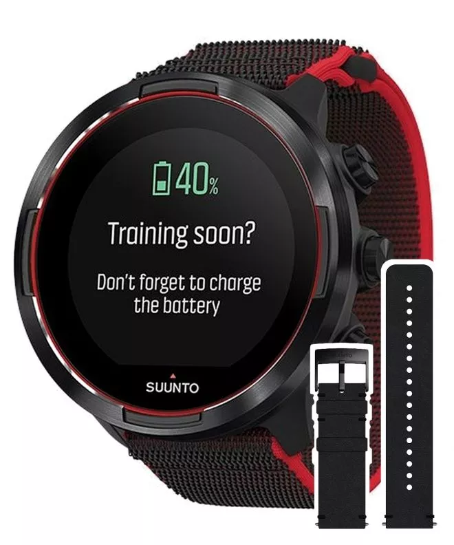 Chytré Hodinky Suunto 9 Baro Red Wrist HR GPS With Gift Box (2 Straps) SS050461000 [Sapphire Glass] SS050461000