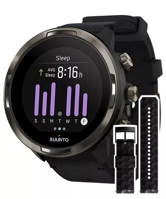 Pánské chytré hodinky Suunto 9 Baro Titanium Leather Wrist HR GPS (2 straps) SS050463000 SS050463000