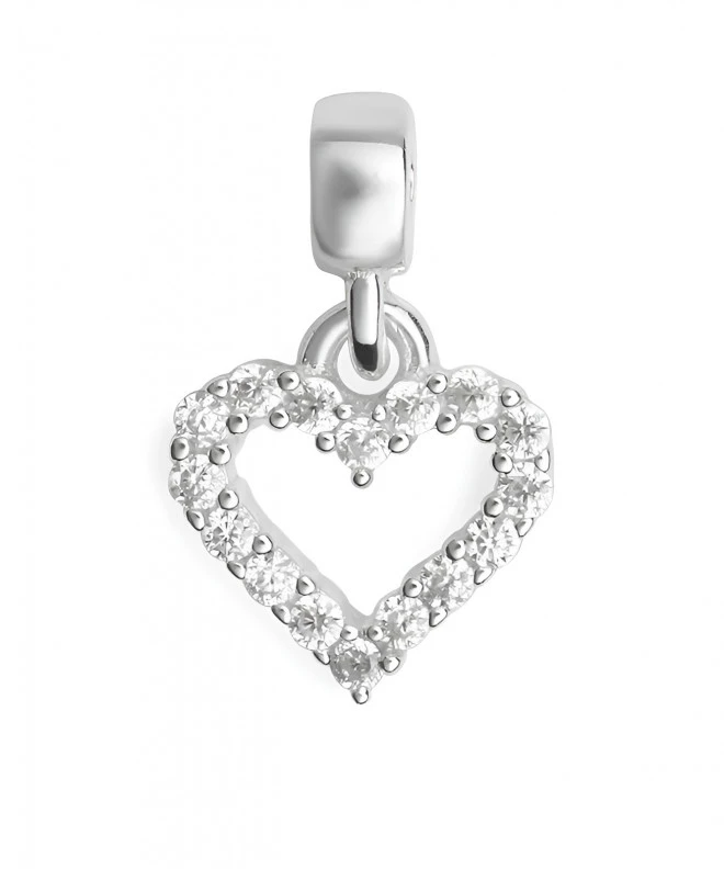 Přívěšek Daniel Wellington Heart Contour Crystal Charm Silver DW00401051