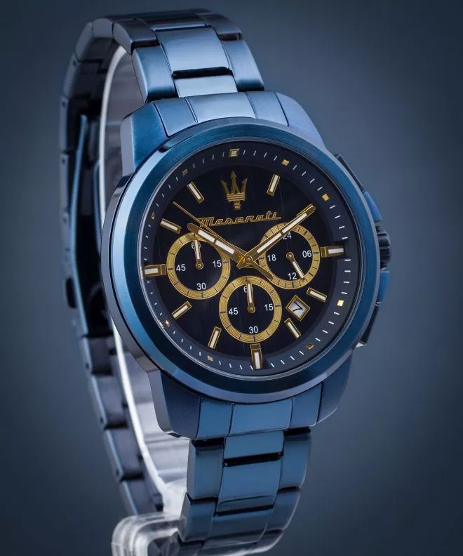Hodinky Maserati Successo Chronograph Blue Edition R8873621040