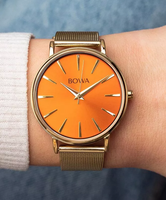 Hodinky BOWA Praha Orange Spritz Gold Mesh 38 PH384-144-184M