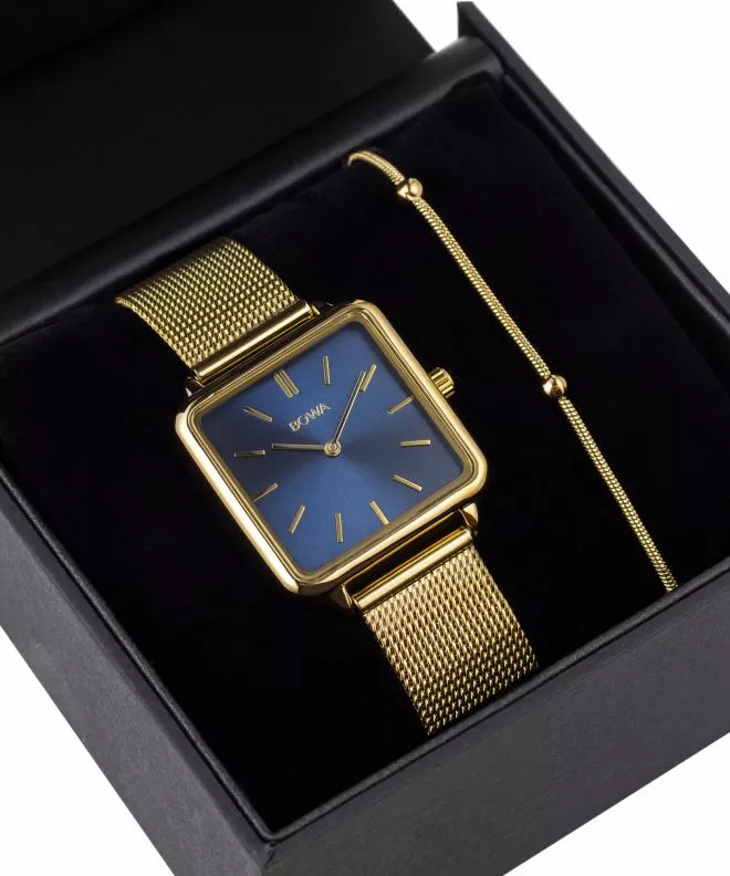 Hodinky dámské BOWA Vienna Navy Blue-Gold Mesh 29 VI294-34-164M-419-04
