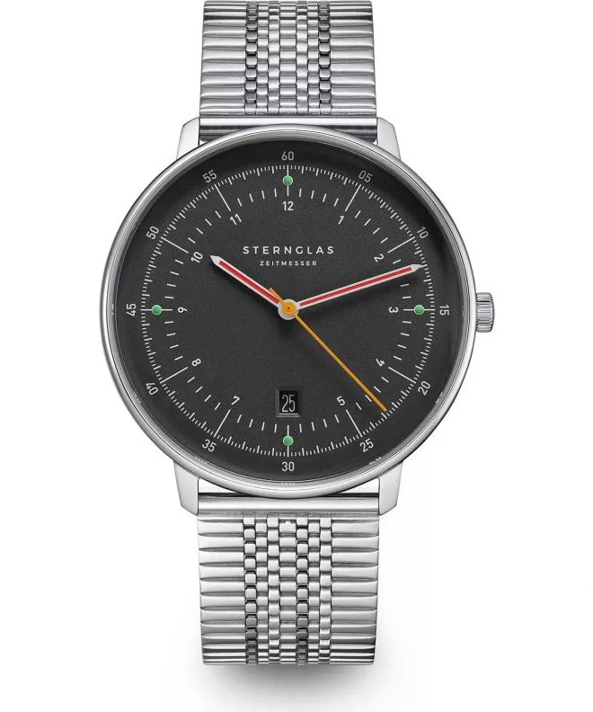 Hodinky Sternglas Hamburg Neugraphite S01-HH39-ME08