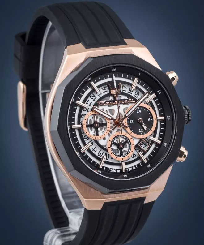 Hodinky Maserati Stile Skeleton Chronograph R8871642003