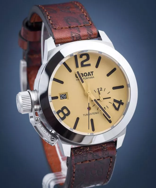 Hodinky U-BOAT Classico 42 Tungsteno Beige 8892
