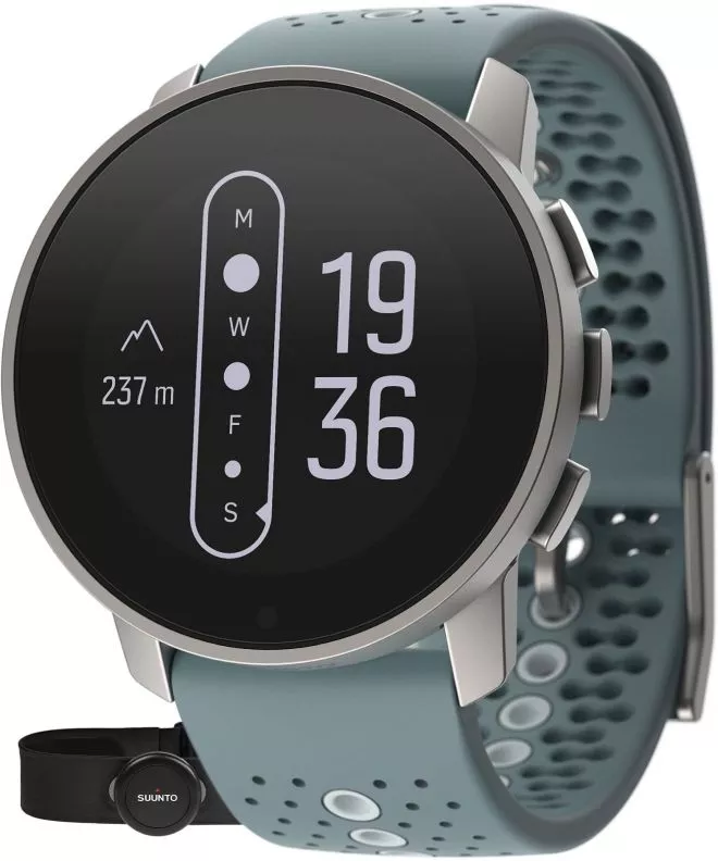 Chytré Hodinky Suunto 9 Peak Moss Gray + HR Pás [Sapphire Glass] SS050524000HR