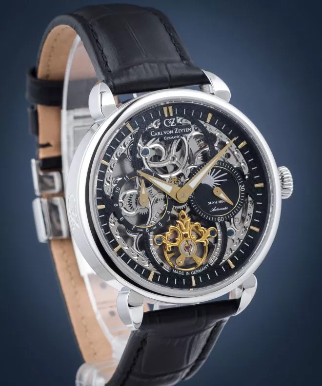 Hodinky Carl von Zeyten Neukirch Sun & Moon Skeleton Automatic CVZ0005BKGS