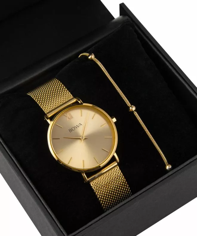 BOWA London Full Gold 33 Gift Set (hodinky + náramek) LO334-44-164M-419-04