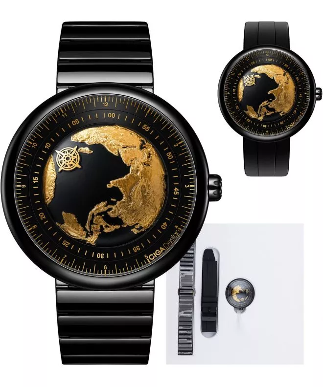 Hodinky Ciga Design U Blue Planet Gilding Version Early Bird U031-BG01-W6B7B