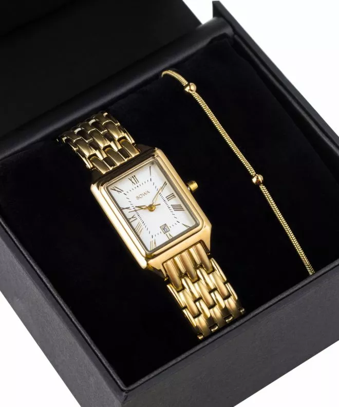 Hodinky dámské BOWA Barcelona White Gold Steel 23 Gift Set BC234-24-144S-419-04