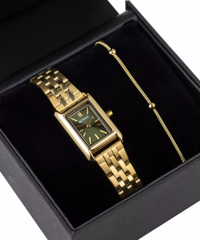 Hodinky dámské BOWA Paris Green-Gold Steel 20 Gift Set PS194-04-144S-419-04