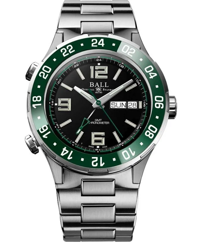 Hodinky pánské Ball Roadmaster Marine GMT Automatic Titanium Chronograph Limited Edition DG3000A-S5C-BK