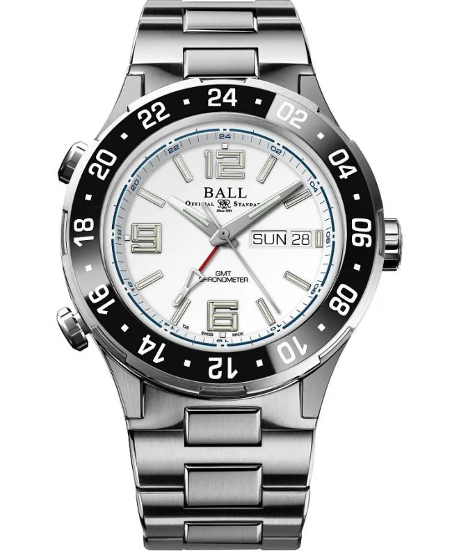 Hodinky pánské Ball Roadmaster Marine GMT Automatic Titanium Chronograph Limited Edition DG3000A-S7CJ-WH