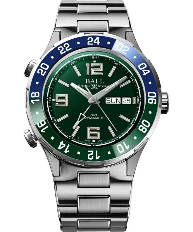 Hodinky pánské Ball Roadmaster Marine GMT Automatic Titanium Chronograph Limited Edition DG3000A-S9CJ-GR